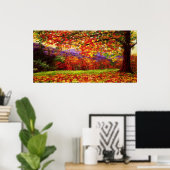 霧のかかったニューイングランドの秋 ポスター (ホームオフィス)