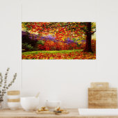 霧のかかったニューイングランドの秋 ポスター (キッチン)