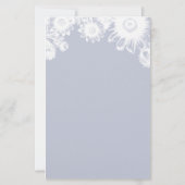霧のようなグレー ヴィンテージ フローラル ウェディング (裏面)