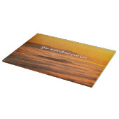 霧のカスタム風景の上にあなたの文字の日の出 カッティングボード (角)