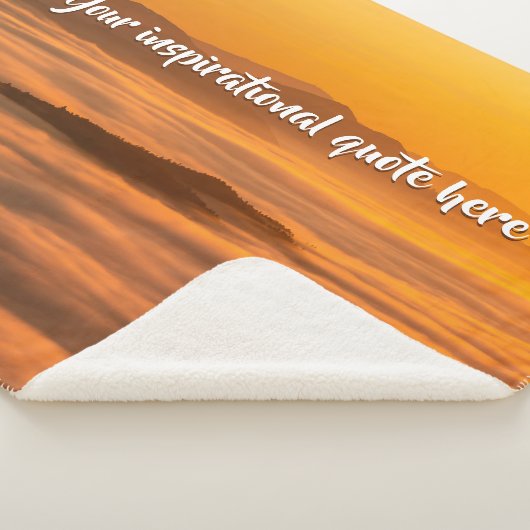 霧のカスタム風景の上にあなたの文字の日の出 シェルパブランケット (3/4)