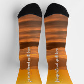 霧のカスタム風景の上にあなたの文字の日の出 ソックス (上部)