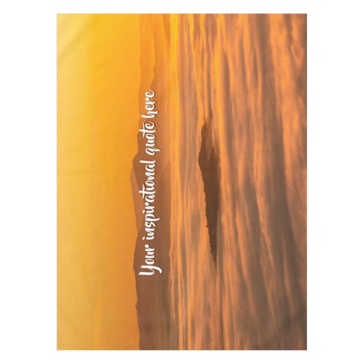 霧のカスタム風景の上にあなたの文字の日の出 テーブルクロス (正面)