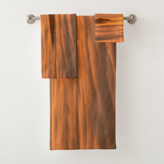 霧のカスタム風景の上にあなたの文字の日の出 バスタオルセット (インサイチュ)