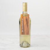 霧のカスタム風景の上にあなたの文字の日の出 ボトルネックタグ (ボトル)