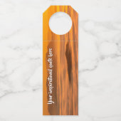 霧のカスタム風景の上にあなたの文字の日の出 ボトルネックタグ (裏面)