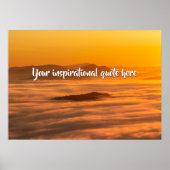 霧のカスタム風景の上にあなたの文字の日の出 ポスター (正面)