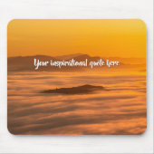 霧のカスタム風景の上にあなたの文字の日の出 マウスパッド (正面)
