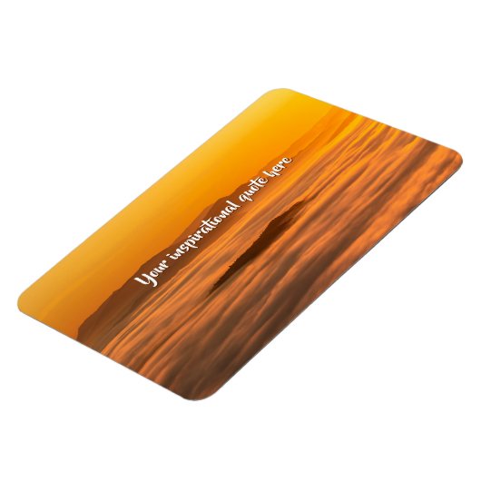 霧のカスタム風景の上にあなたの文字の日の出 マグネット (左側)