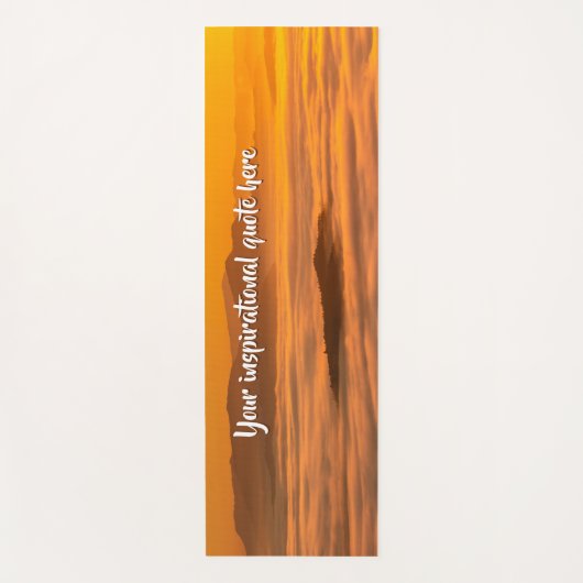 霧のカスタム風景の上にあなたの文字の日の出 ヨガマット (正面)