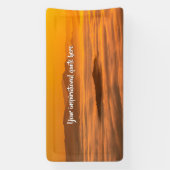 霧のカスタム風景の上にあなたの文字の日の出 横断幕 (縦)