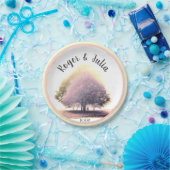 霧のカラフルライムの木の天候のカスタマイズ可能 ペーパープレート (パーティー)