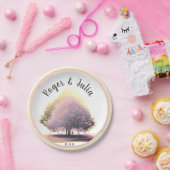 霧のカラフルライムの木の天候のカスタマイズ可能 ペーパープレート (パーティー)