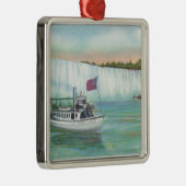 霧のボートの女中の眺め メタルオーナメント (右)