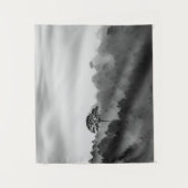 霧のマツ森林の大きい木 タペストリー (正面)