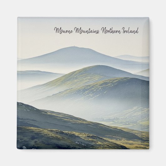霧のムルネ山脈北アイルランド旅行 マグネット (正面)