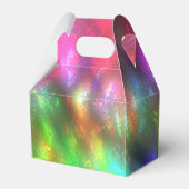 霧の下に溝のある華やかなピンクの緑のテクスチャ フェイバーボックス (裏面サイド)