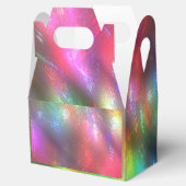 霧の下に溝のある華やかなピンクの緑のテクスチャ フェイバーボックス (オープン)