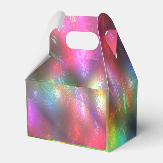 霧の下に溝のある華やかなピンクの緑のテクスチャ フェイバーボックス (正面サイド)