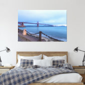 霧の下のゴールデンゲート キャンバスプリント (インサイチュ (寝室))