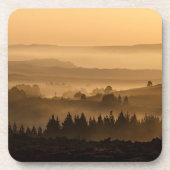 霧の丘の風景転が上の日の出 コースター (正面)