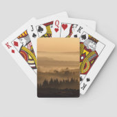 霧の丘の風景転が上の日の出 トランプ (裏面)