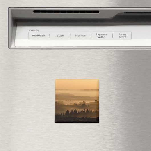 霧の丘の風景転が上の日の出 マグネット (インサイチュ (食洗機))