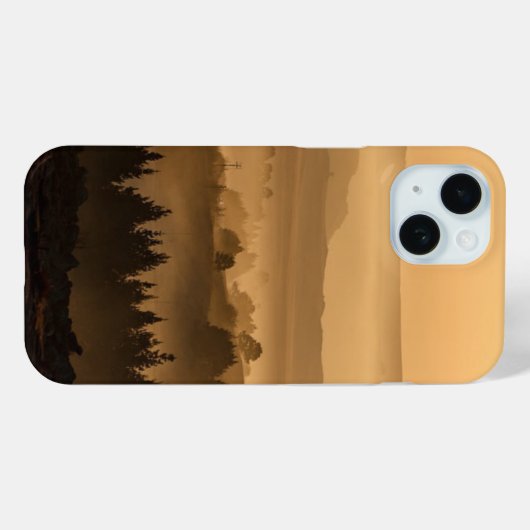 霧の丘の風景転が上の日の出 Case-Mate iPhoneケース (裏面 (横))