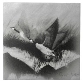 霧の中でガチョウ タイル