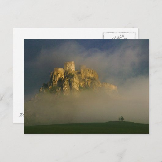 霧の中でスピスキーは急いだ、スロバキア2 ポストカード (正面/裏面)