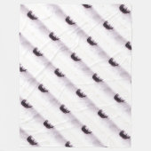 霧の中にいる馬 フリースブランケット (正面)