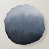 霧の中に森がある山 ラウンドクッション (裏面)