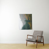 霧の中に消え去る霧に覆われた秋の森 タペストリー (インサイチュ)