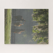 霧の中に立つ4分の3の馬 ジグソーパズル (横)