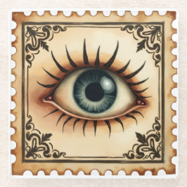 霧の中のウォッチャー – ヴィンテージアイハロウィンコースター ガラスコースター