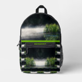 霧の中のカタチパーソナライズされたル プリントバックパック (正面)