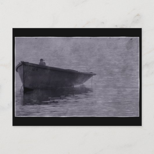 霧の中のカモメ。 ポストカード (正面)