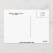 霧の中のカリフォルニア海岸線 ポストカード (裏面)