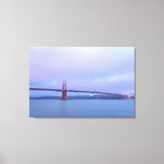霧の中のゴールデンゲート キャンバスプリント (正面)