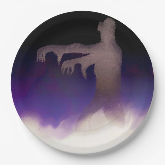 霧の中のゾンビ ペーパープレート (正面)