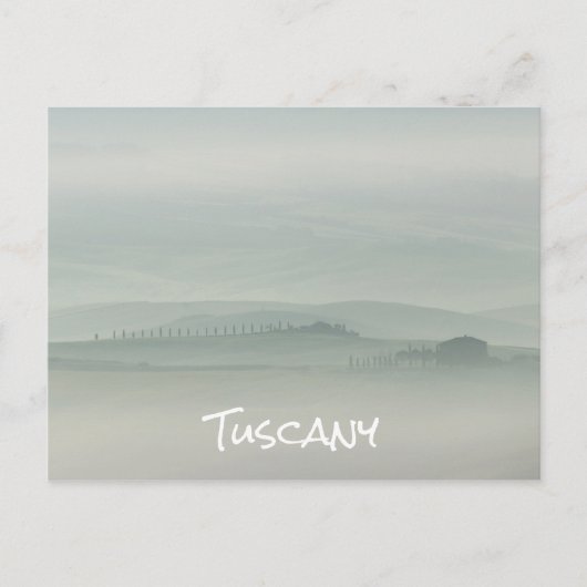 霧の中のトスカーナのパステルの朝 ポストカード (正面)
