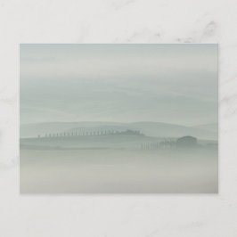 霧の中のトスカーナのパステルの朝 ポストカード