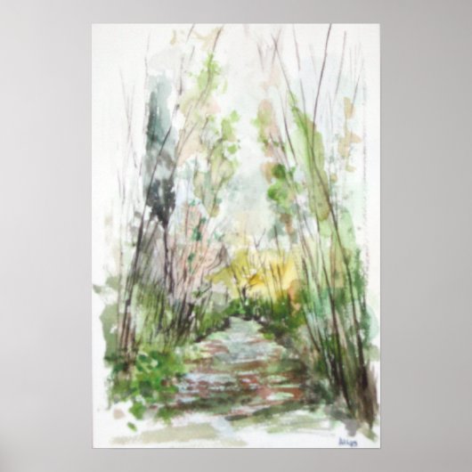 霧の中のトスカーナの風景 ポスター (正面)