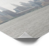 霧の中のニューヨークとニュージャージーのスカイライン ポスター (角)