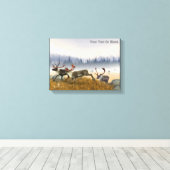 霧の中のハンター(Caribou)キャンバス印刷 キャンバスプリント (インサイチュ (ウッドフロア))