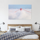 霧の中のブリッジタワー キャンバスプリント (インサイチュ (寝室))