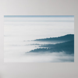 霧の中の丘の表示 ポスター