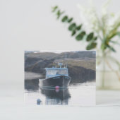 「霧の中の単独艇」はがきき ポストカード (スタンド正面)