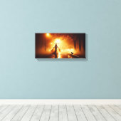 霧の中の夜中のワルツ キャンバスプリント (インサイチュ (ウッドフロア))