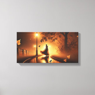 霧の中の夜中のワルツ キャンバスプリント